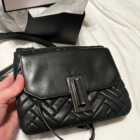 !!!SOLD. Mackage Black Chevron Quilted Lambskin purse - Picture 15 of 16